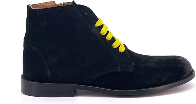 Duca di Morrone Zwart Suède Leren Laarzen Black Heren
