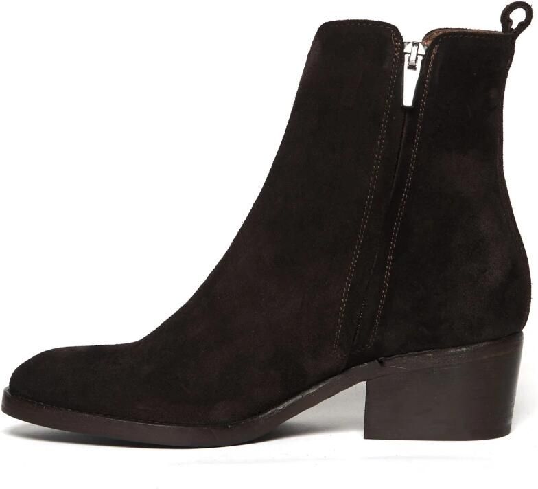 Duccio Del Duca Tronchetto Dd40 Enkellaars Suèdeleer Hak van 50 mm Made in Italy