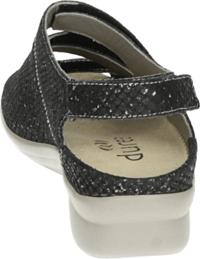 Durea 7350~K~~~~~~~~~~~~~~~~~~~~~~~~ Platte sandalenDames Sandalen Zwart - Foto 2