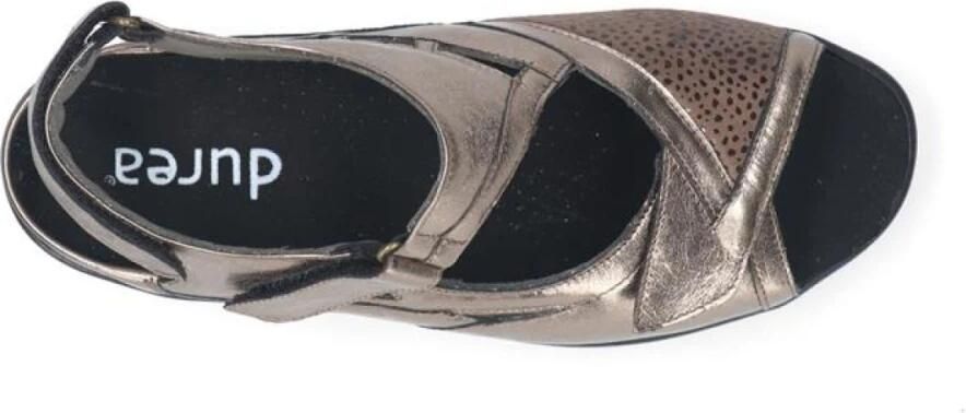 Durea Dames sandalen wijdte M extra breed Uitneembaar voetbed 7408.220.2004 Brons - Foto 8
