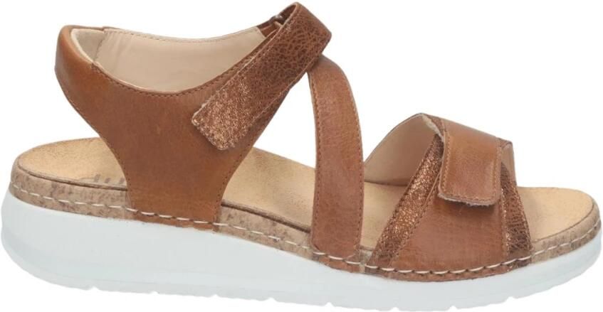 Durea sandalen wijdte K Extra breed Uitneembaar voetbed 7431.038.2098 Cognac