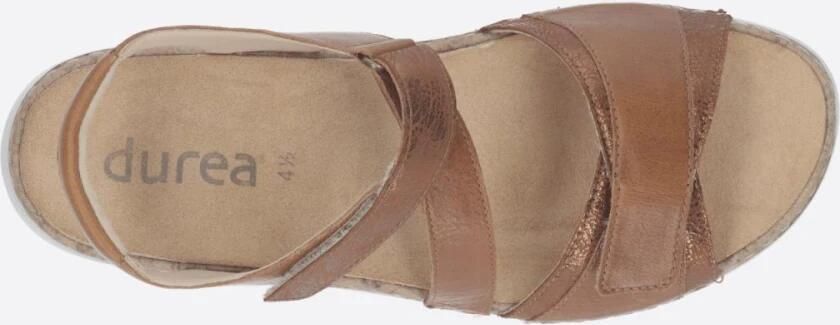 Durea sandalen wijdte K Extra breed Uitneembaar voetbed 7431.038.2098 Cognac - Foto 4