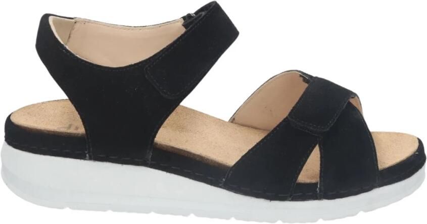 Durea sandalen wijdte H Uitneembaar voetbed 7432.035.1293 Zwart