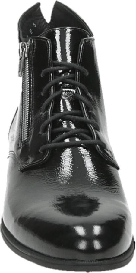 Durea 9697~E~~~~~~~~~~~~~~~~~~~~~~~~ Hoge sneakers Veterlaarzen Dames veterschoenen Dames sneakersHalf-hoge schoenen Zwart - Foto 2