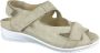 Durea 7419~G~~~~~~~~~~~~~~~~~~~~~~~~ Platte sandalenDames Sandalen Wit beige - Thumbnail 2