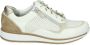 Durea Sneakers Dames Lage sneakers Damesschoenen Suède 6262 688 Wit combi - Thumbnail 2
