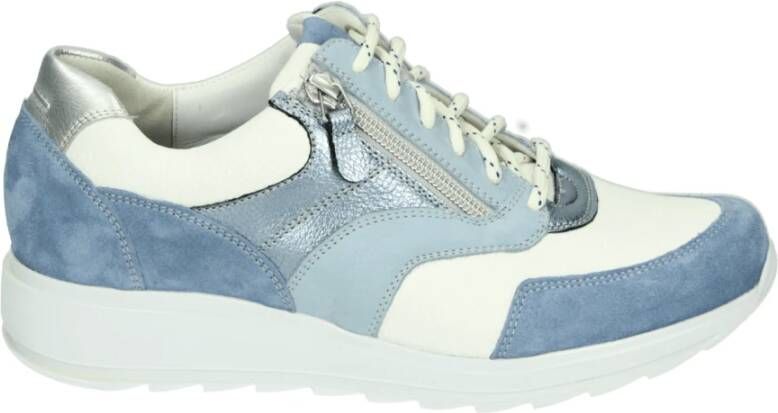 Durea Sportieve Lage Damesschoenen Blauw Patroon