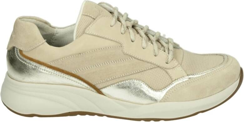 Durea Sportieve Lage Damesschoenen in Taupe