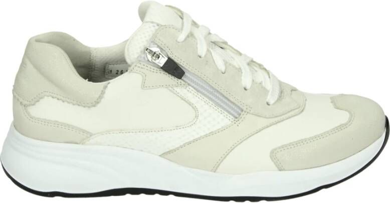 Durea 6292~H~~~~~~~~~~~~~~~~~~~~~~~~ Lage sneakers Dames sneakers Wit beige