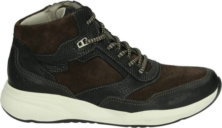 Durea 9778 E Hoge sneakersVeterbootsDames veterschoenenDames sneakersHalf-hoge schoenen Bruin