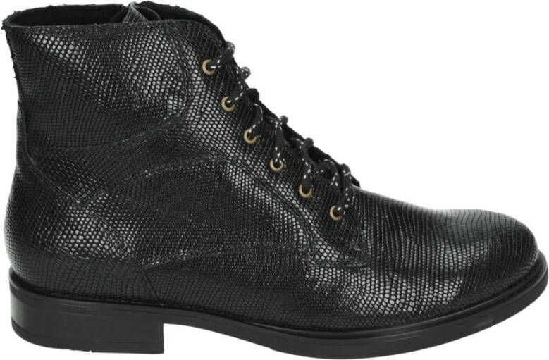 Durea 9832 H Hoge sneakersVeterbootsDames veterschoenenDames sneakersHalf-hoge schoenen Zwart - Foto 2