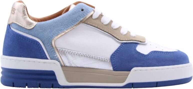 Dwrs Dames Sneakers Rugby Jeans White Jeansblauw - Foto 2