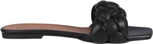 Dwrs Bolivia leer Slippers | Black Zwart Dames