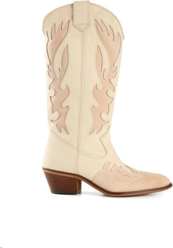 Dwrs Cowboylaarzen Beige Dames