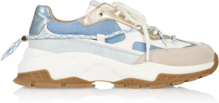 Dwrs Dames Sneakers Bonney Denim Champagne jeans Jeansblauw