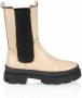 Dwrs Stijlvolle Beige Bikerboots Chelsea Beige Dames - Thumbnail 2
