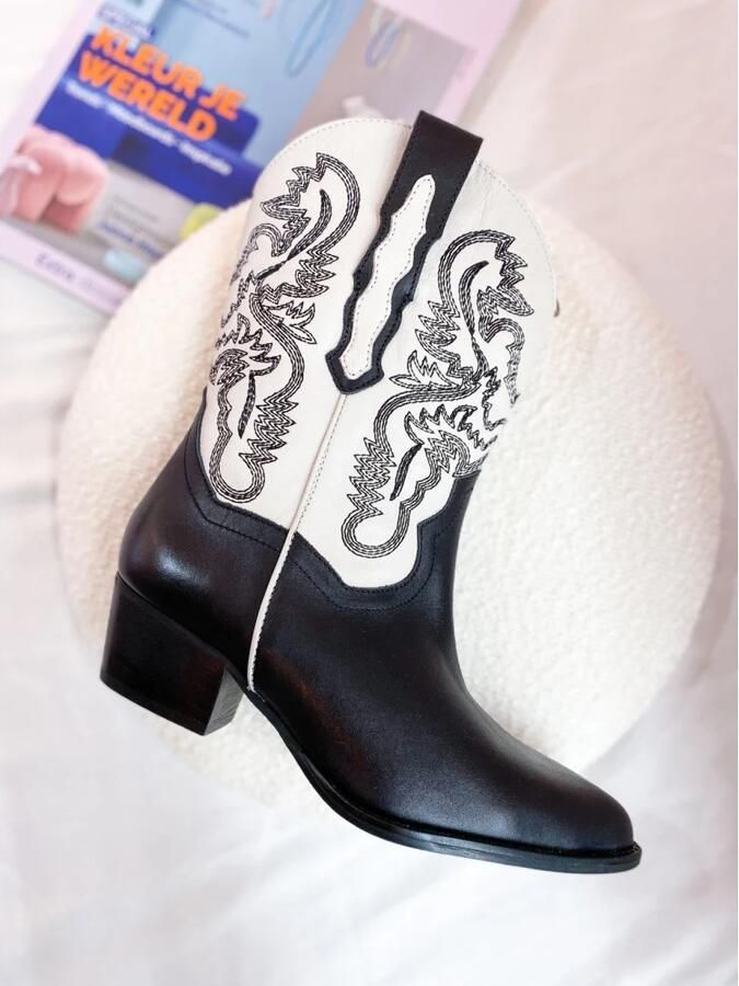 DWRS LABEL DWRS BRADY White Black Dames Boots - Foto 2