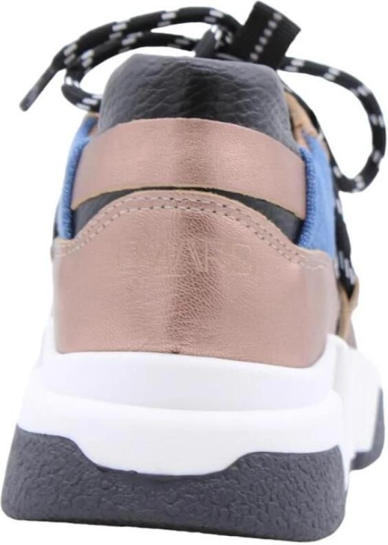 DWRS Pluto leren sneakers met pailletten roze blauw Meisjes Leer Meerkleurig 35 - Foto 13