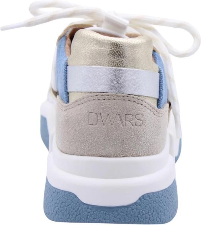 DWRS Pluto leren sneakers met pailletten roze blauw Meisjes Leer Meerkleurig 35 - Foto 11