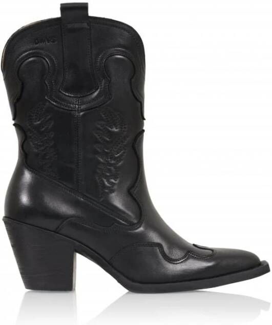 DWRS LABEL DWRS SILVI leren westernlaars zwart Leer Cowboy laarzen Dames - Foto 1