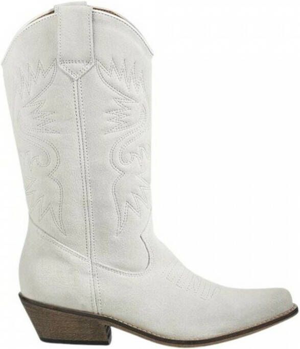 Dwrs High Texas Western laarzen Suède off white | Off white Beige Wit Dames