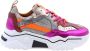 DWRS LABEL DWRS Pluto Steel Fuchsia Roze Leer Lage sneakers Dames - Thumbnail 3
