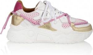 DWRS LABEL JUPITER Sneakers dames wit goud roze