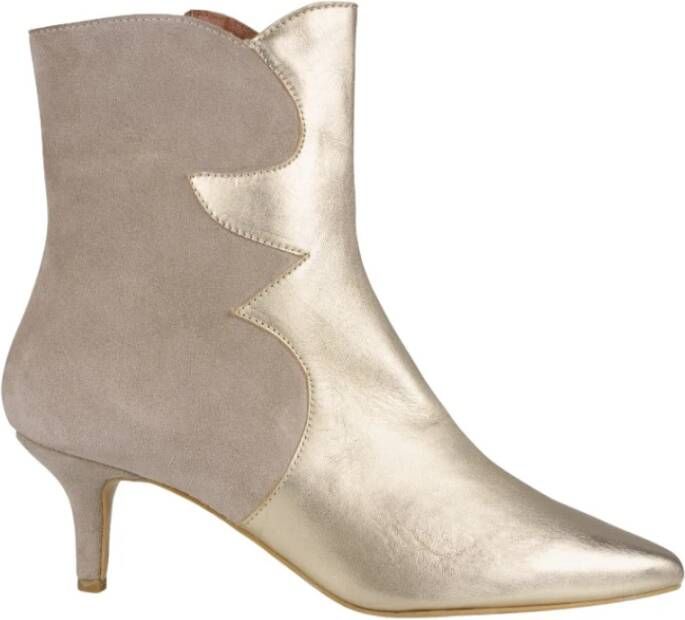 Dwrs Laarzen met hakken Beige Dames
