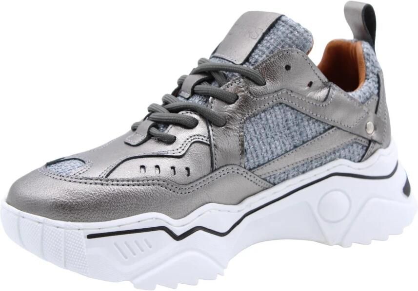 DWRS The label DWRS Dames Sneakers Beige Stof Leer - Foto 2