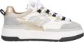 DWRS The label DWRS Dames Sneaker Grijs Stof Leer Jeans look - Grijs