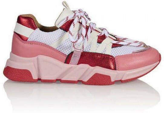 Dwrs LOS Angeles Sneakers Roze Rood | Pink Red Roze Dames - Foto 1