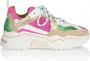 Dwrs Dames Sneakers Pluto White pink green Multi - Thumbnail 2
