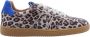DWRS LABEL DWRS POONA Leopard Sand Kobalt Dames Sneaker B11456 - Thumbnail 2