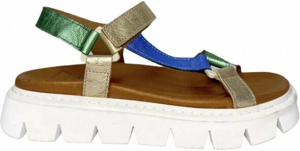 Dwrs Samos Sandaal | Green Blue Meerkleurig Dames