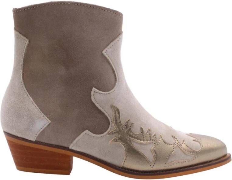 Dwrs Western Charme Cowboy Laarzen Beige Dames - Foto 5
