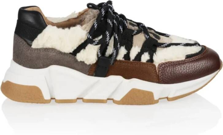 Dwrs LOS Angeles teddy Sneakers | Elefante Black Beige Dames - Foto 3