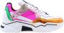 DWRS LABEL DWRS Pluto | multi | white multi Wit Leer Lage sneakers Dames - Thumbnail 3