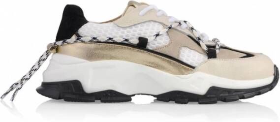 Dwrs Stijlvolle Sneakers Beige Dames