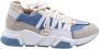 DWRS Pluto leren sneakers met pailletten roze blauw Meisjes Leer Meerkleurig 35 - Thumbnail 3