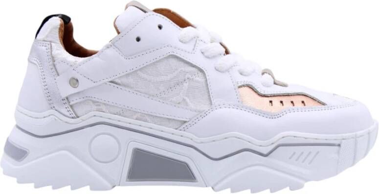 DWRS Pluto chunky leren sneakers rosé wit - Foto 9