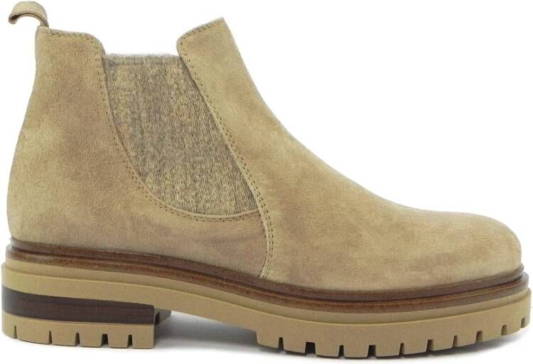 E mia Chelsea Boots Beige Dames