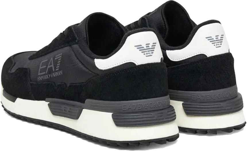 EA7 Emporio Armani Sneakers van een mix van leer en textiel model 'VINTAGE RUNNING' - Foto 2