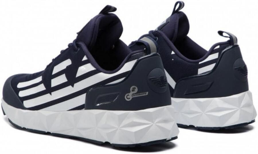 Emporio Armani EA7 Blauwe Print Sneakers voor Heren Blue Heren - Foto 2