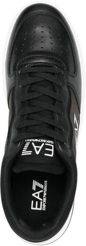 Emporio Armani EA7 Zwarte Voetbalgeïnspireerde Sneakers Black Heren - Foto 4