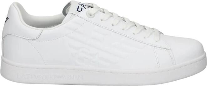 Emporio Armani Lace-Up Leather Sneakers with Rubber Sole White - Foto 6