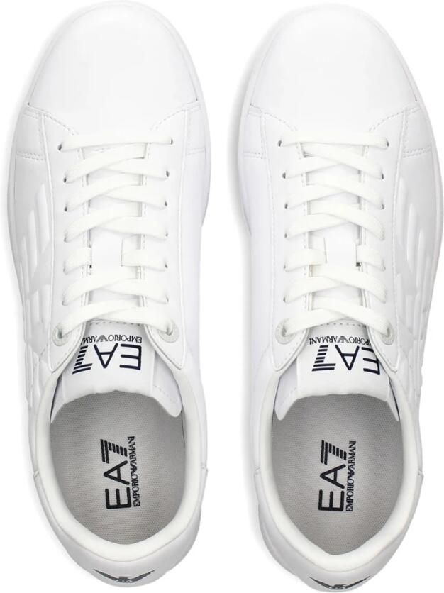 Emporio Armani Lace-Up Leather Sneakers with Rubber Sole White - Foto 3