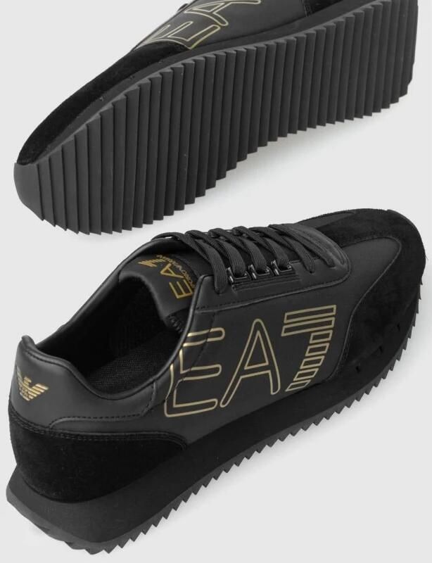 Emporio Ar i EA7 Zwarte Casual Textiel Sneakers met 3cm Rubberen Zool Black - Foto 8