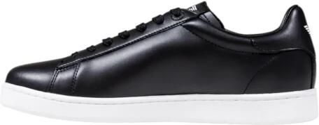 Ea7 emporio armani Leather Lace-Up Sneakers with Rubber Sole Black - Foto 10