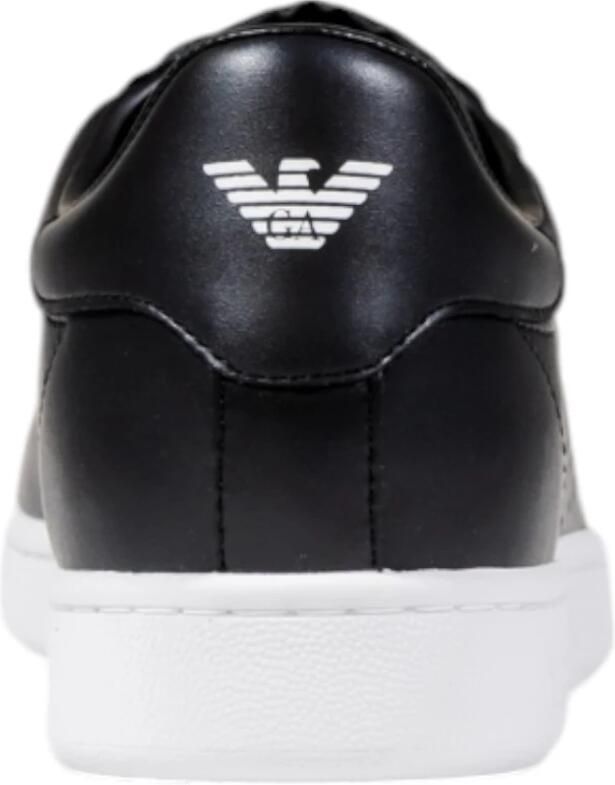 Ea7 emporio armani Leather Lace-Up Sneakers with Rubber Sole Black - Foto 3