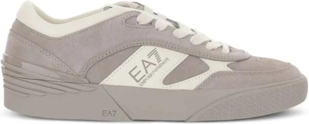 Emporio Armani EA7 Leren sneakers met gelaagde panelen en lage zool